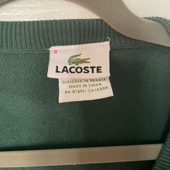 Lacoste men’s argyle sweater size 8 - Picture 2 of 4